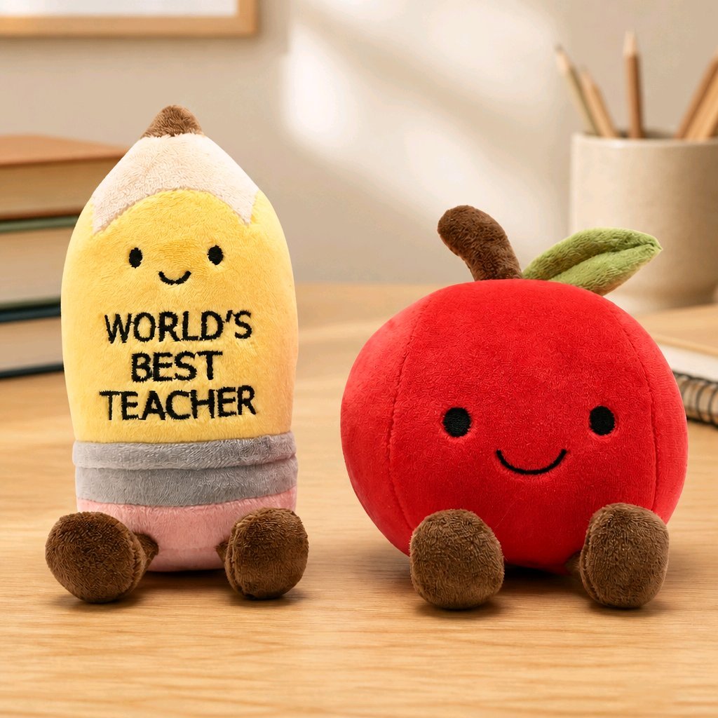 School Years World’s Best Teacher Plush Pencil & Apple Set Teacher Gifts Celebrations® Quirky Turkey Gifts