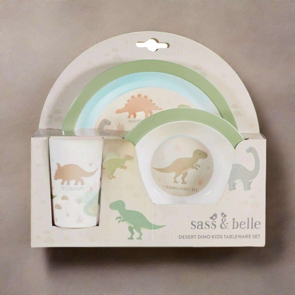 Desert Dino Kids Tableware Set Tableware & Coasters Sass and Belle Quirky Turkey Gifts