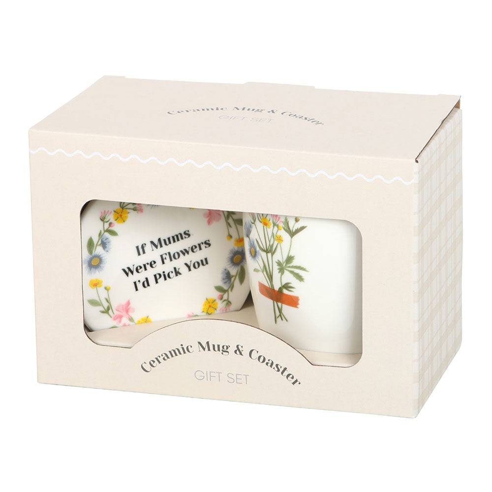 Surprise Mum on Mothers Day Ceramic Mug & Coaster Set Mugs & Cups Jones Home & Gifts Quirky Turkey Gifts