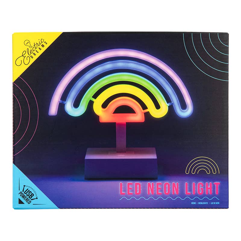 Electric Dreams Rainbow LED Neon Standing Light – 19cm Quirky Turkey Gifts