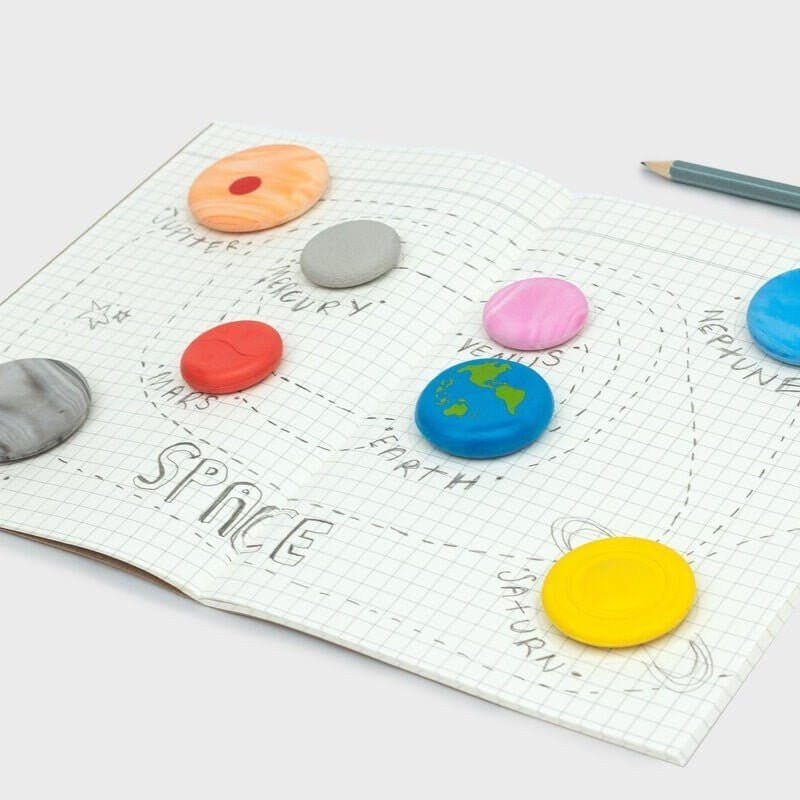 Solar System Planets Transformed into 8 Erasers Gadgets SuckUK Quirky Turkey Gifts