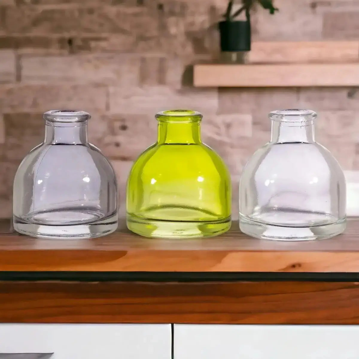 Grey & Green Glass Mini Bud Vases - Set of 3 Vases & Flower Jugs Sass and Belle Quirky Turkey Gifts