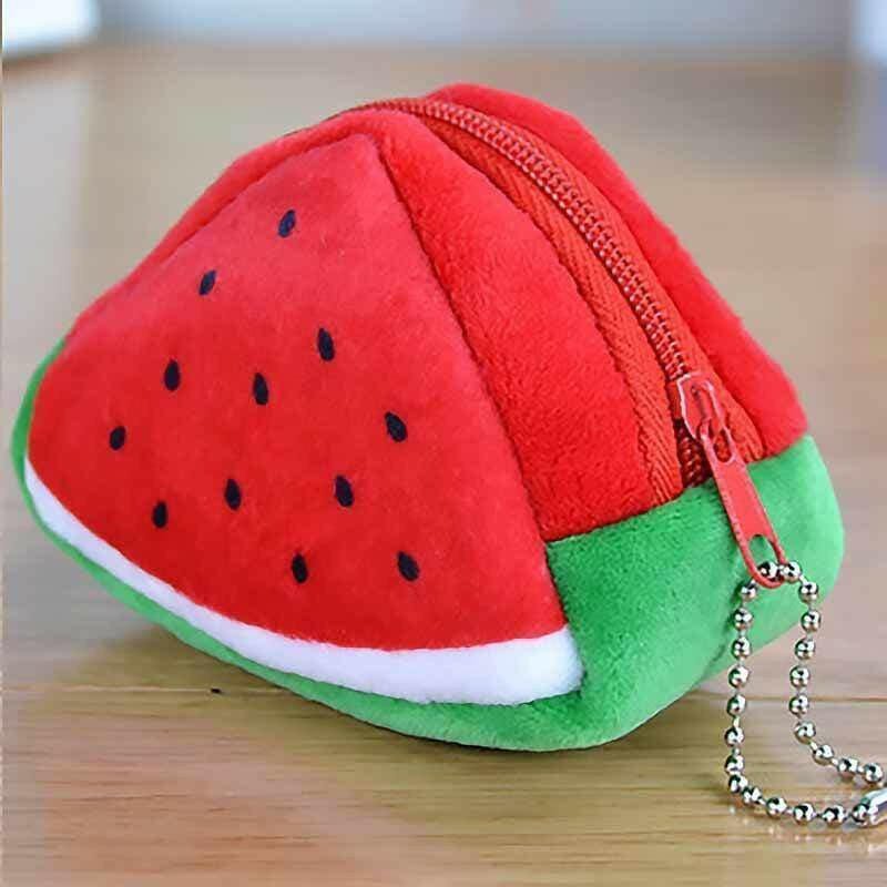 Plush Watermelon Zipped Coin Purses Bags & Pouches Fashion Accessories Quirky Turkey Gifts