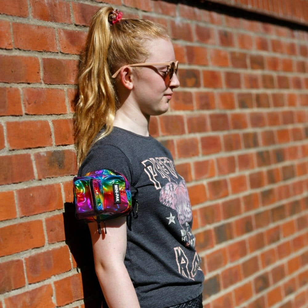 Rainbow Mini Backpack, Hands Free Bag For Small Stuff Mini Packs Echo Three Quirky Turkey Gifts