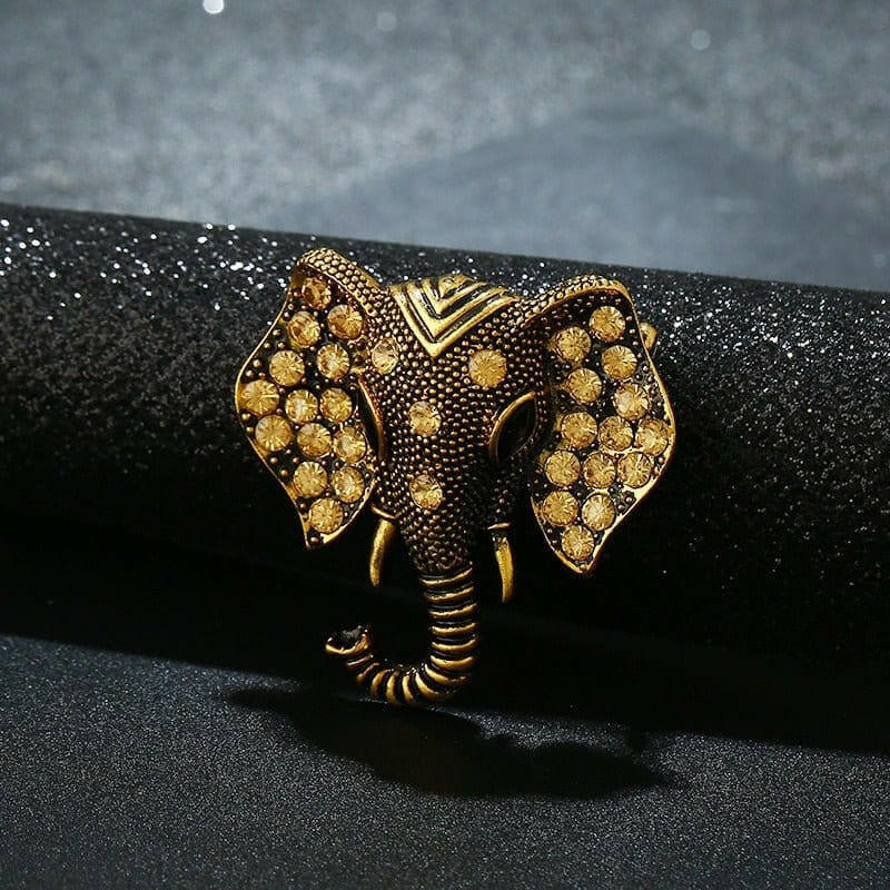 Retro Elephant Brooch Crystal Charm Brooches & Pin Badges Fashion Accessories Quirky Turkey Gifts