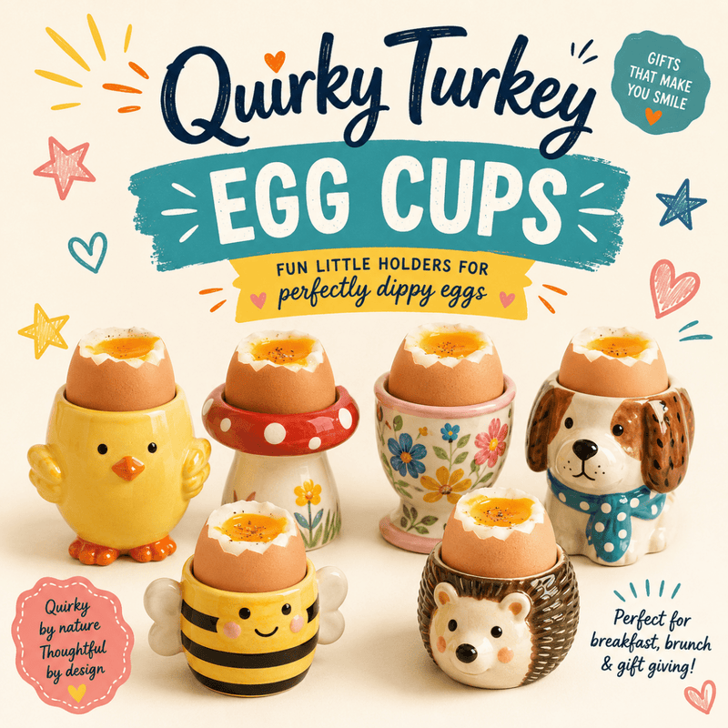 Quirky Egg Cups - Quirky Turkey Gifts