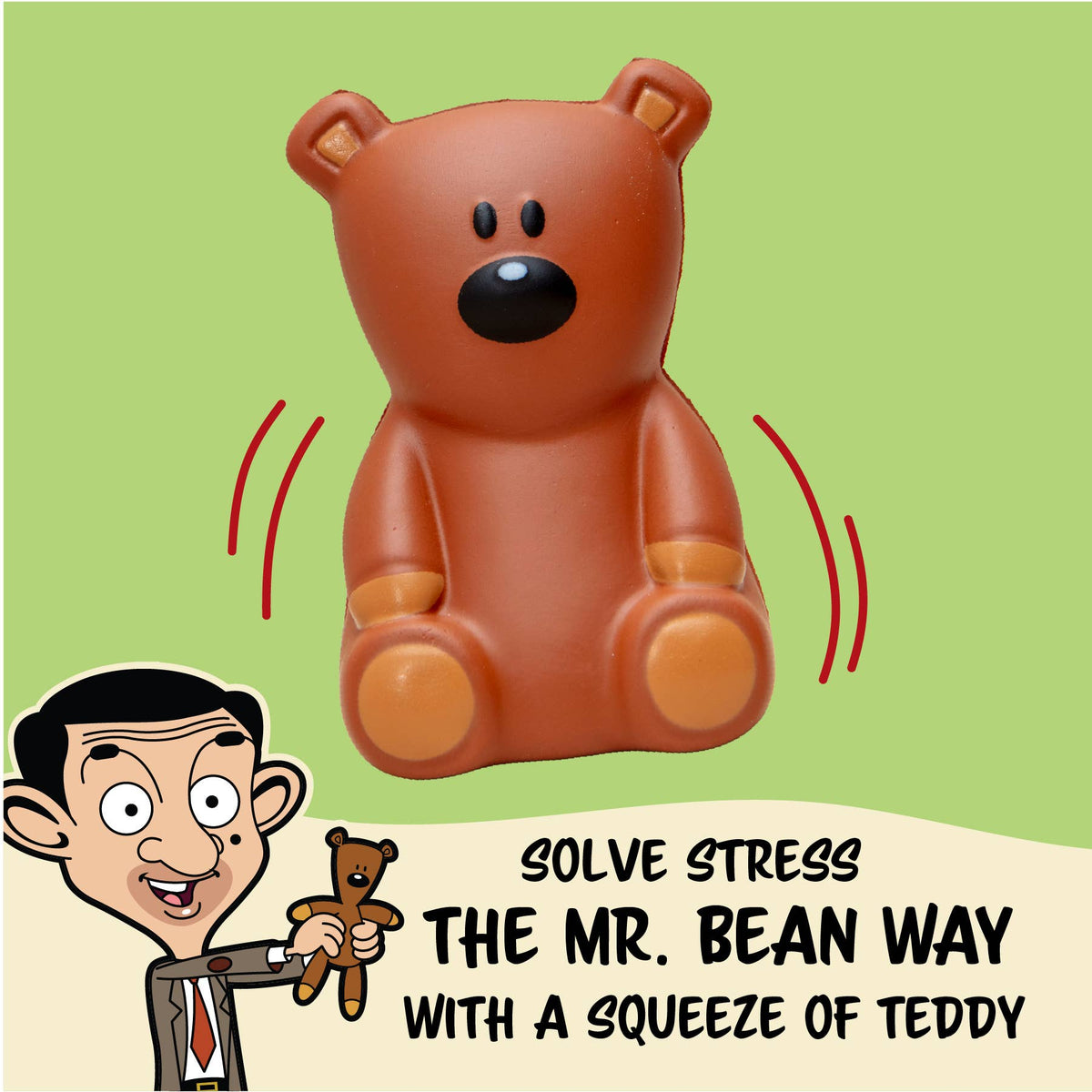 Mr Bean Teddy Squishy Stress Toy | Officially Licensed