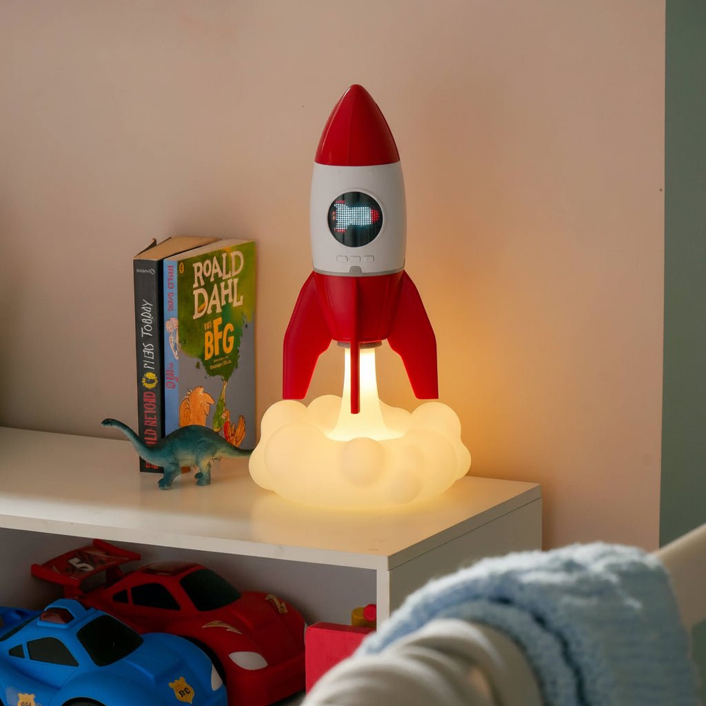 Steepletone Rocket 3-in-1 Bedside Light, Digital Clock & Ceiling Projector Quirky Turkey Gifts