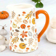 17cm Autumn Leaves And Pumpkins Mushrooms Ceramic Flower Jug Decorative Centrepiece Vases & Flower Jugs Jones Home & Gifts Quirky Turkey Gifts