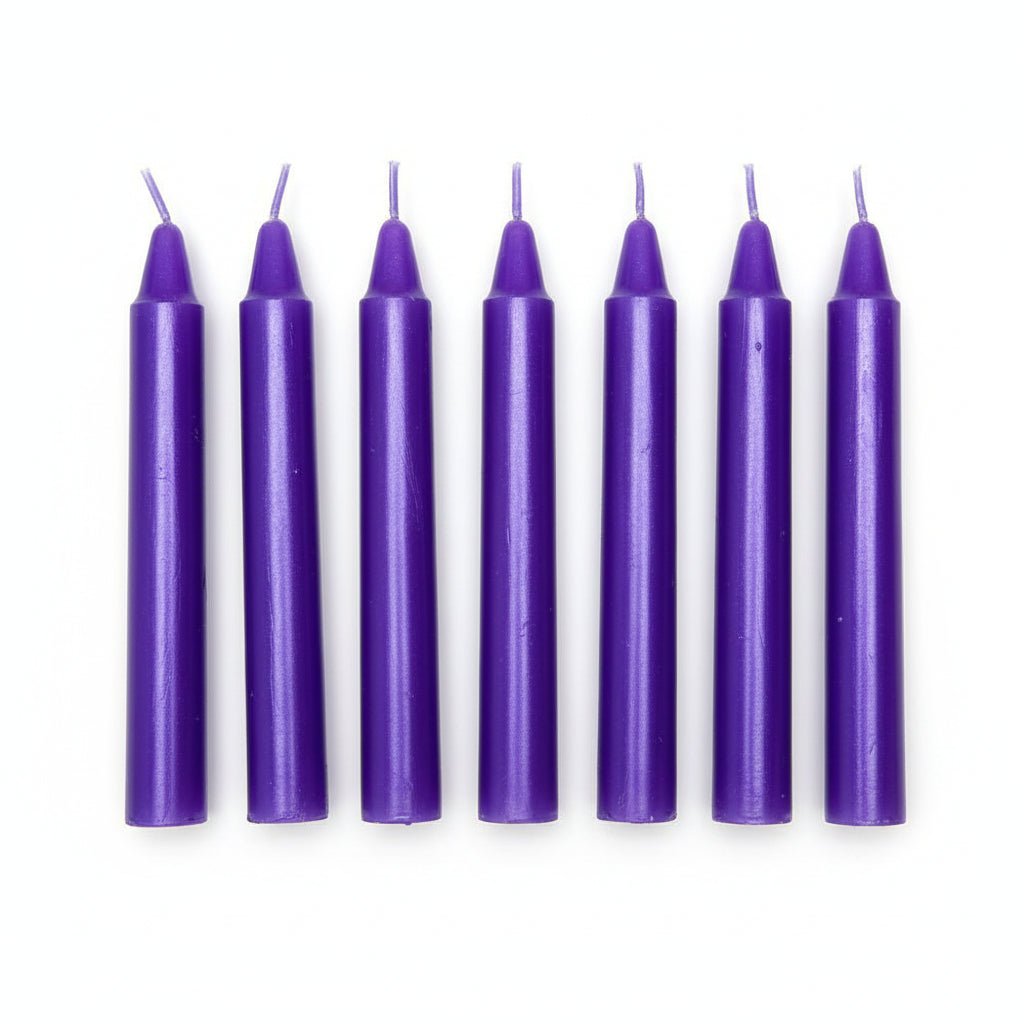 Purple Spell Candle, Box of 6 Home Fragrance Crystal Magick Quirky Turkey Gifts