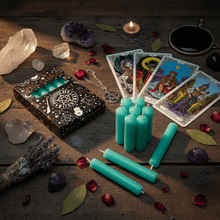 Green Green Spell Candles for Luck, Growth & Prosperity – Pack of 6 Spell Candles Crystal Magick Quirky Turkey Gifts