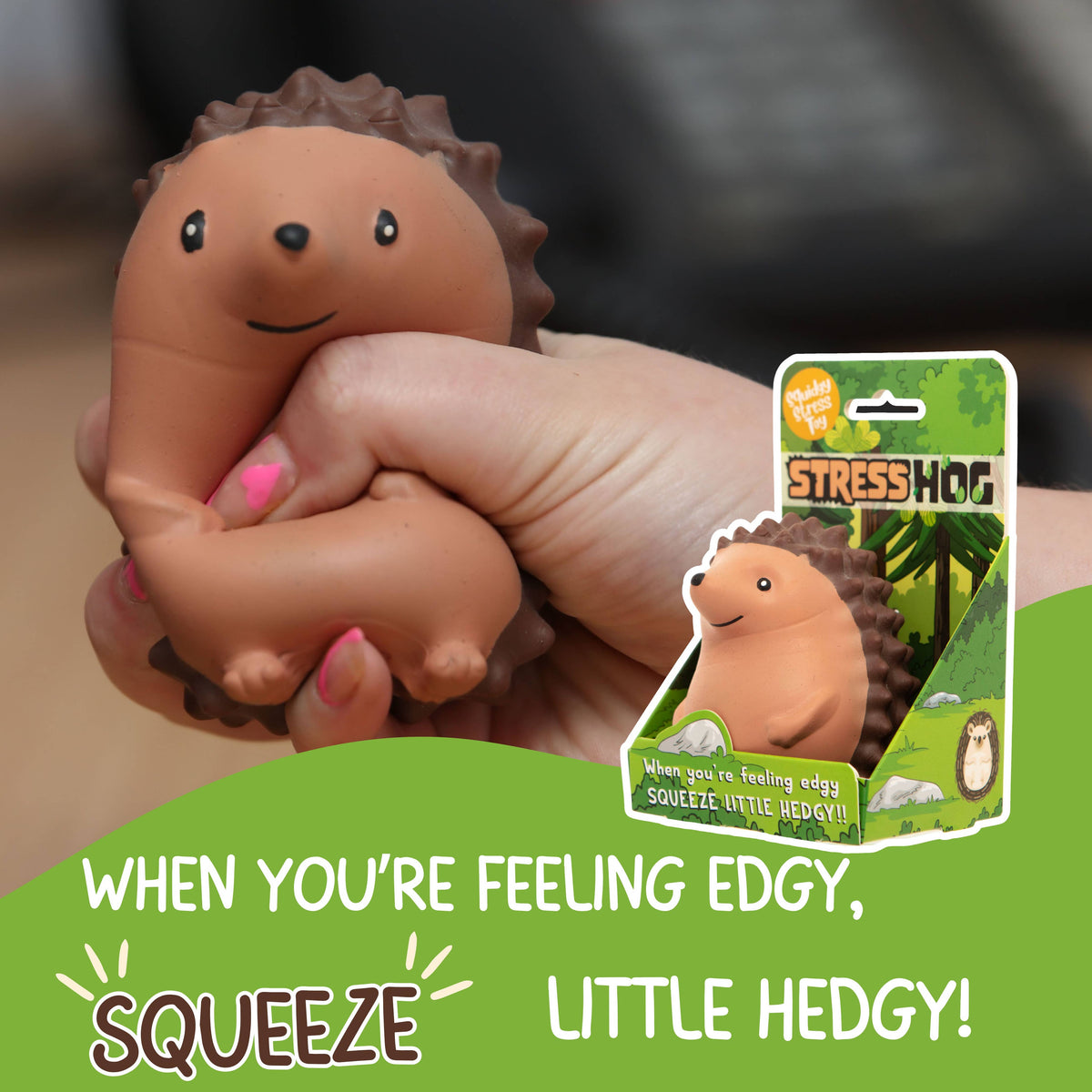 Stress Hog Hedgehog Squishy Stress Toy | Boxer Gifts