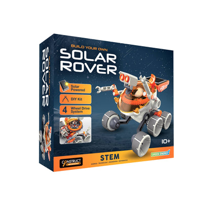Solar rover DIY kit box, STEM solar-powered 4-wheel drive build set