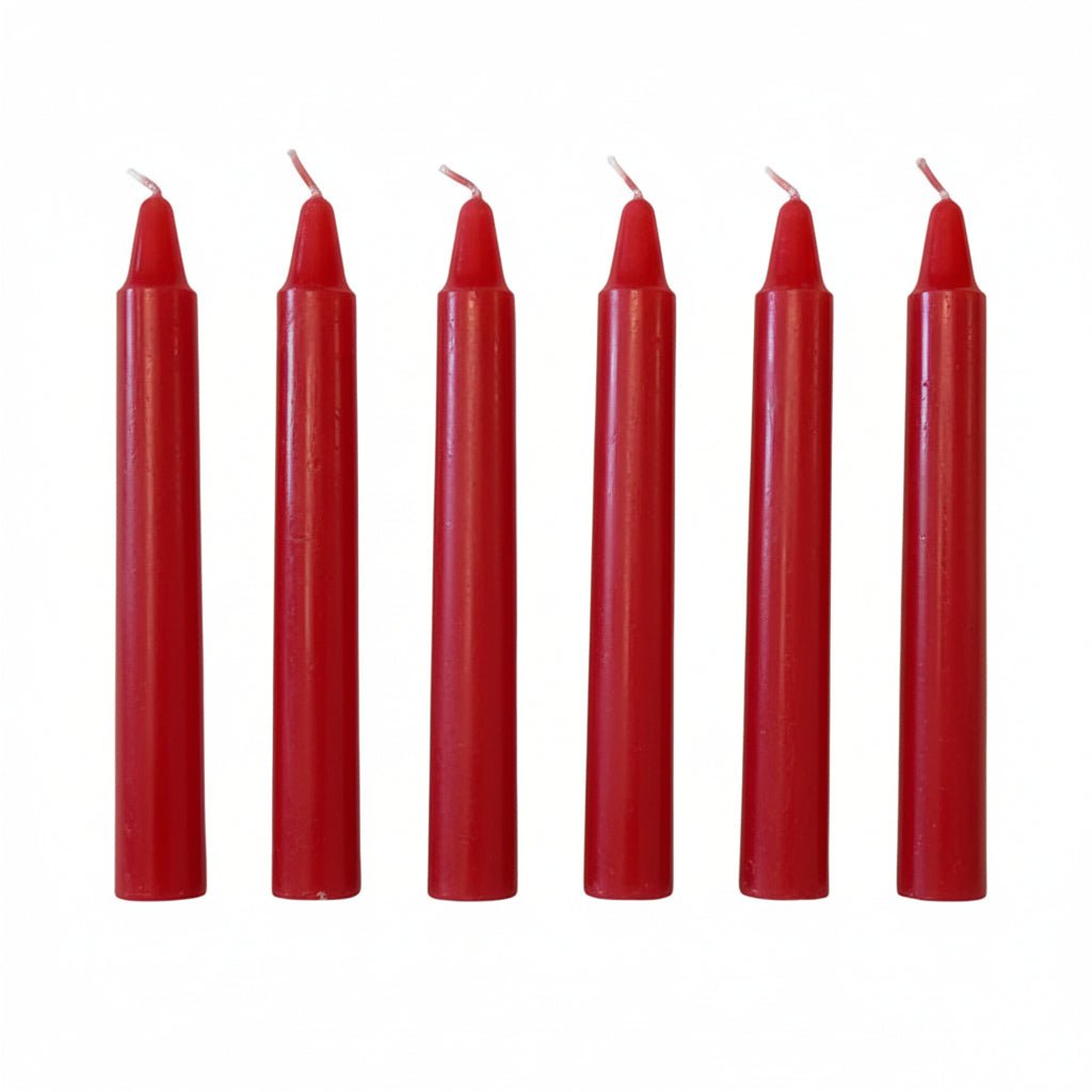 Red Spell Candles for Love, Passion & Protection – Pack of 6 Spell Candles Crystal Magick Quirky Turkey Gifts