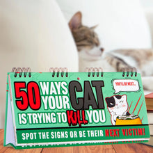 50 Ways Your Cat Is Trying To Kill You Flipbook - Cat Gifts Flip Books Boxer Gifts Quirky Turkey Gifts