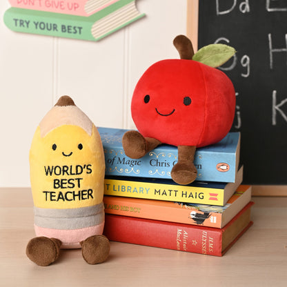 School Years World’s Best Teacher Plush Pencil & Apple Set Teacher Gifts Celebrations® Quirky Turkey Gifts