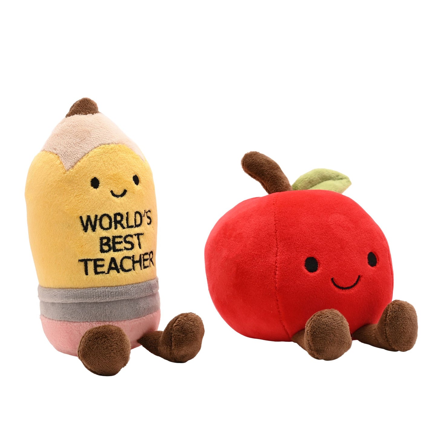 School Years World’s Best Teacher Plush Pencil & Apple Set Teacher Gifts Celebrations® Quirky Turkey Gifts