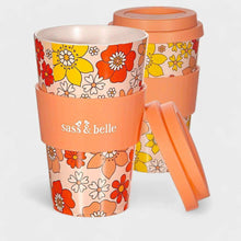 70s Floral Travel Coffee Cup Eco Friendly Reusable Travel Mug With Retro Design Style Drinkware Sass and Belle Quirky Turkey Gifts