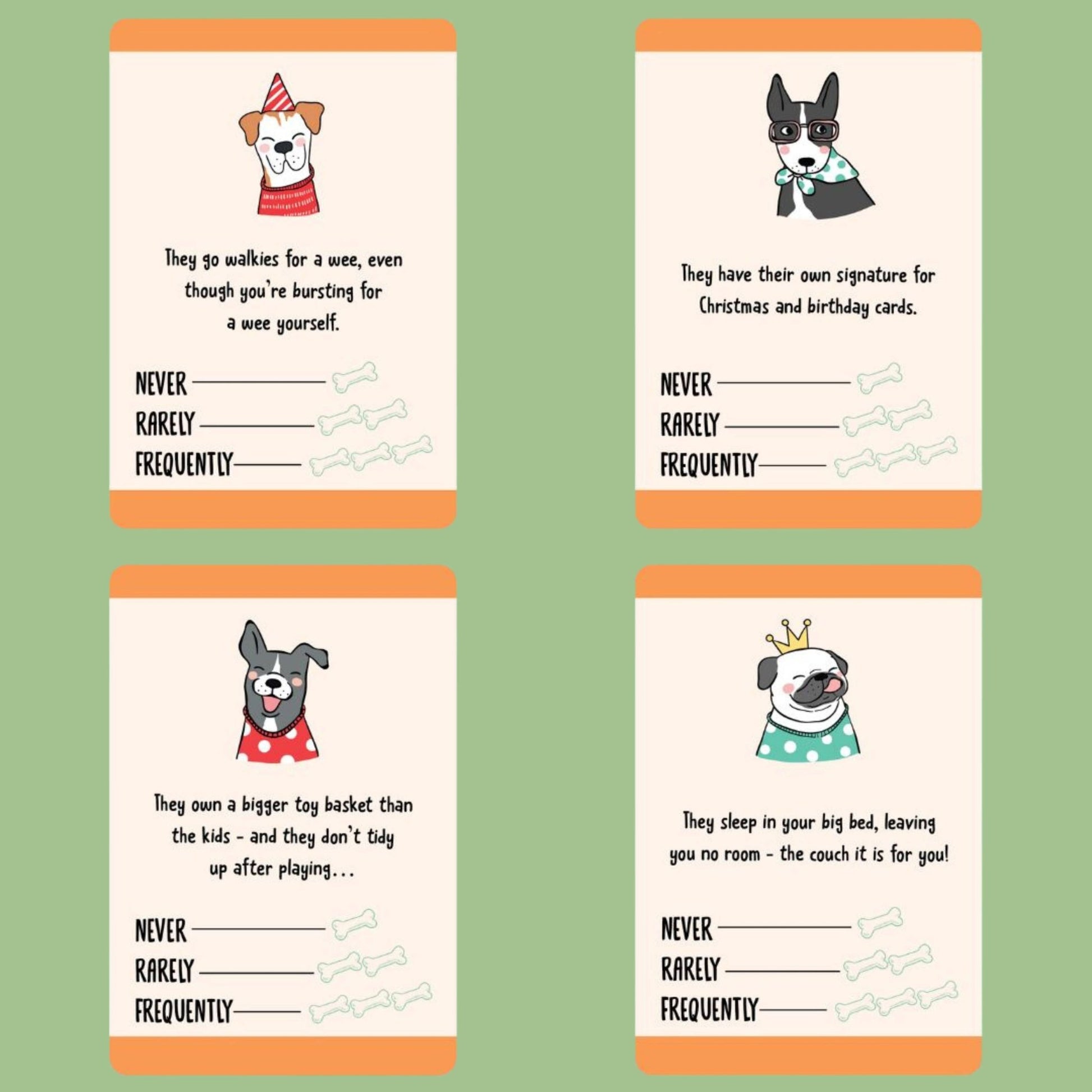 How to Tell If Your Dog Is Spoiled Card Game – Boxer Gifts Card Games Boxer Gifts Quirky Turkey Gifts