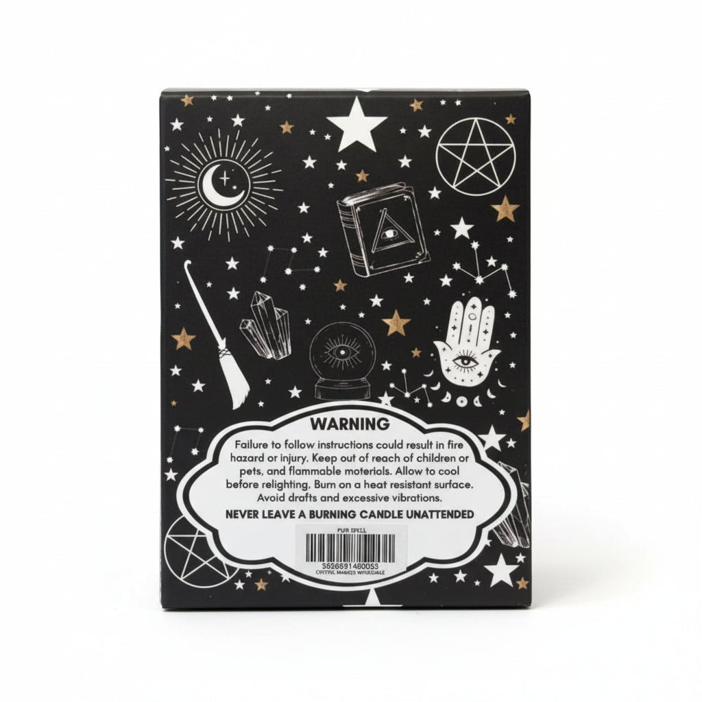 Purple Spell Candle, Box of 6 Home Fragrance Crystal Magick Quirky Turkey Gifts