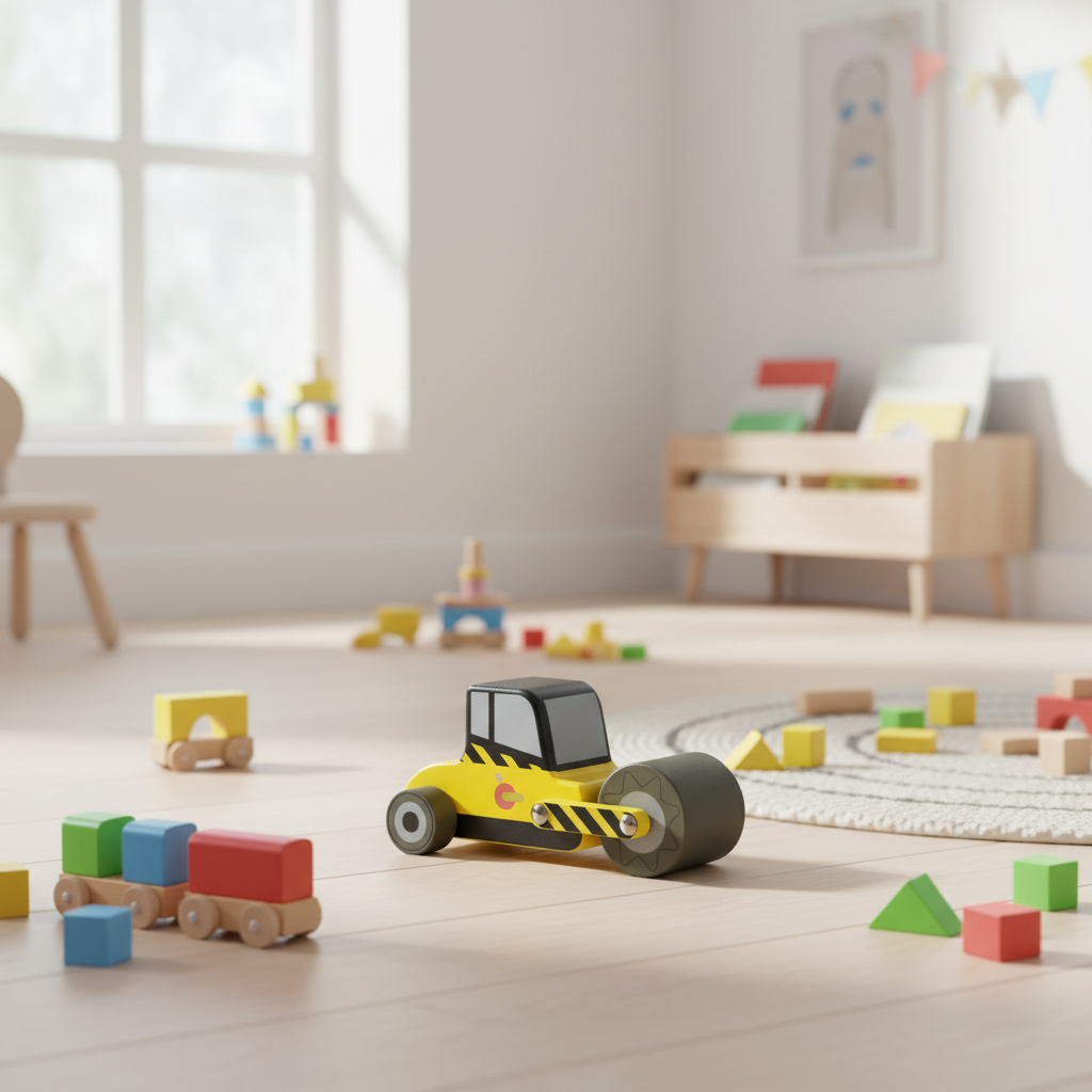 Orange Tree Toys Wooden Roadworks Vehicle Set – 3 Piece
