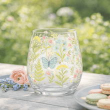 Luna Bloom Floral Stemless Glass in Gift Box Glassware and Drinkware Jones Home & Gifts Quirky Turkey Gifts