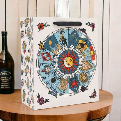 Sun and Moon Zodiac Designs Gift Bag with Astrological Signs Gift Bag Sil Quirky Turkey Gifts