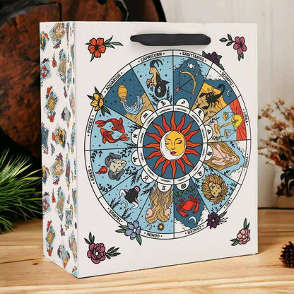 Sun and Moon Zodiac Designs Gift Bag with Astrological Signs Gift Bag Sil Quirky Turkey Gifts