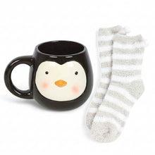 Penguin Mug and Socks Gift Set, Cute Winter Coco, Coffee Mugs Quirky Turkey Gifts