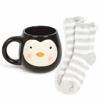 Penguin Mug and Socks Gift Set, Cute Winter Coco, Coffee Mugs Mugs & Cups Jones Home & Gifts Quirky Turkey Gifts