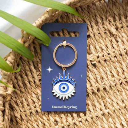 All Seeing Eye Metal Keyring, Evil Eye, Protection & Good Luck Keyrings Jones Home & Gifts Quirky Turkey Gifts