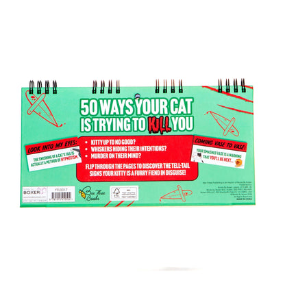 50 Ways Your Cat Is Trying To Kill You Flipbook - Cat Gifts Flip Books Boxer Gifts Quirky Turkey Gifts
