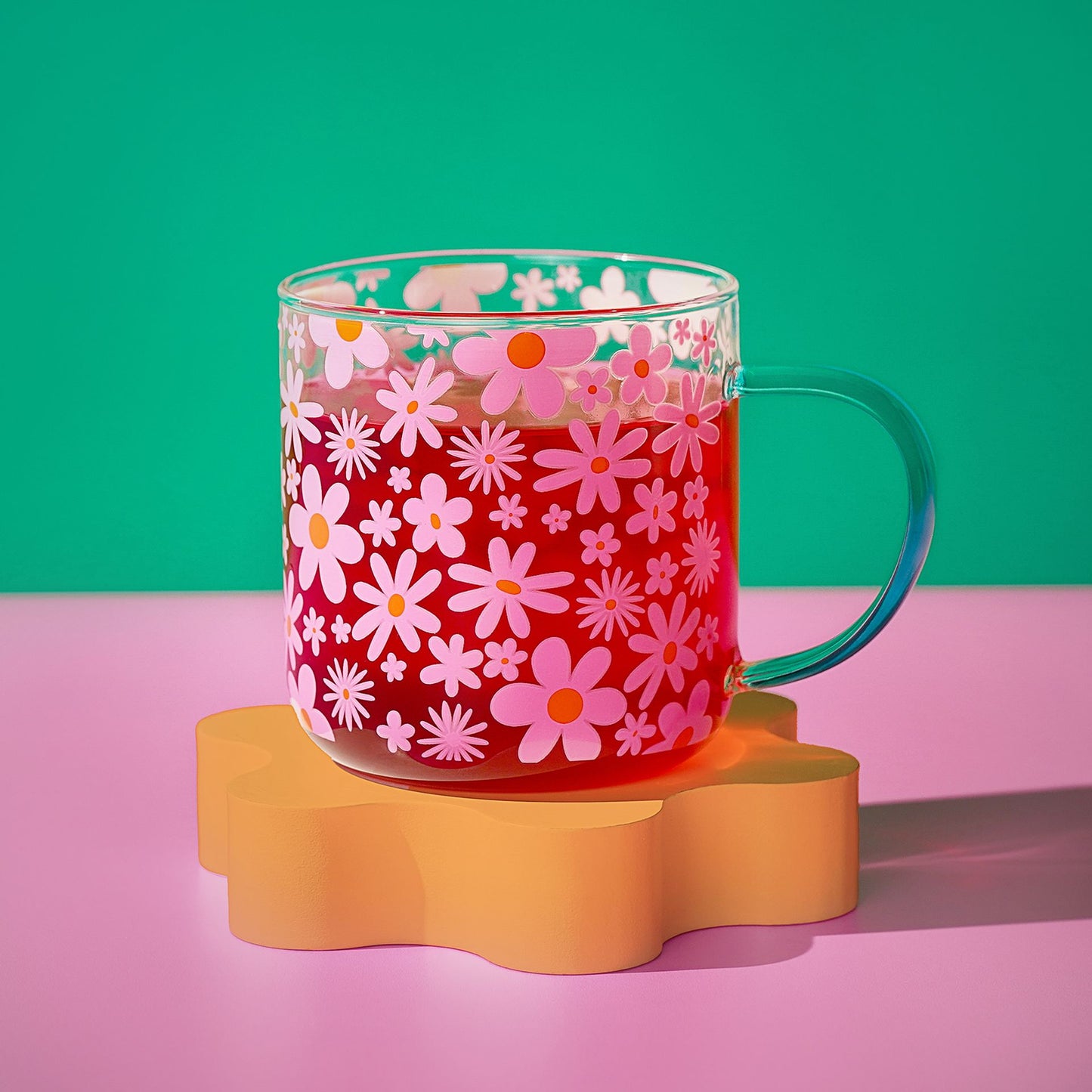 Studio Blom Floral Glass Mug Mugs & Cups Studio Blom Quirky Turkey Gifts