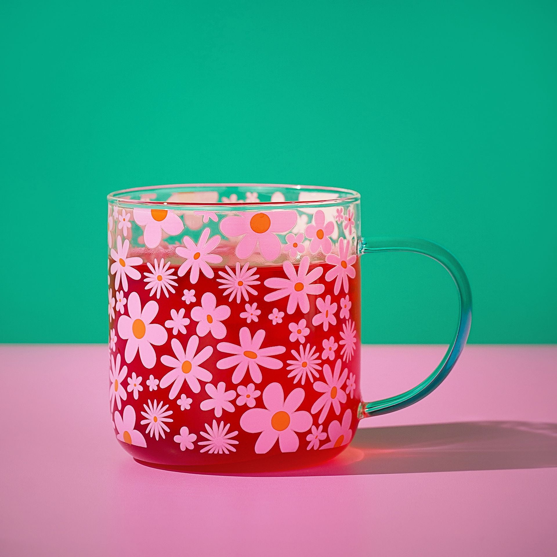 Studio Blom Floral Glass Mug Mugs & Cups Studio Blom Quirky Turkey Gifts