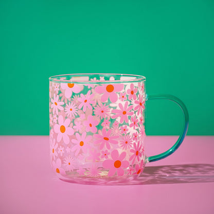 Studio Blom Floral Glass Mug Mugs & Cups Studio Blom Quirky Turkey Gifts