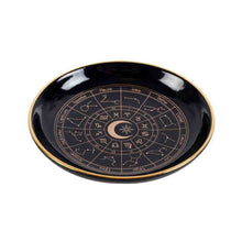 Black Astrology Wheel Trinket Jewellery Dish With Gold Details Trinket Dishes Spirit of equinox Quirky Turkey Gifts