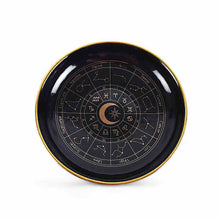 Black Astrology Wheel Trinket Jewellery Dish With Gold Details Trinket Dishes Spirit of equinox Quirky Turkey Gifts