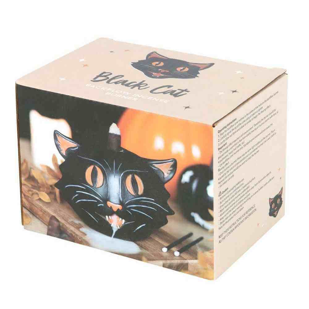 Black Cat Backflow Incense Burner Halloween Gift Decor Home Fragrance Spirit of equinox Quirky Turkey Gifts