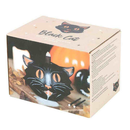 Black Cat Backflow Incense Burner Halloween Gift Decor Home Fragrance Spirit of equinox Quirky Turkey Gifts