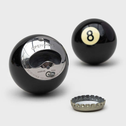 Black Eight Ball Bottle Opener, Stainless Steel Opener, Made From a Real 8 Ball 🎱 Gadgets SuckUK Quirky Turkey Gifts