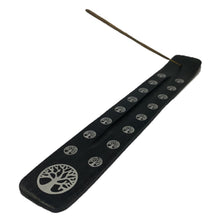 Black Wooden Gothic Incense Stick Holder with Ash Catcher Incense Holders Spirit of equinox Quirky Turkey Gifts