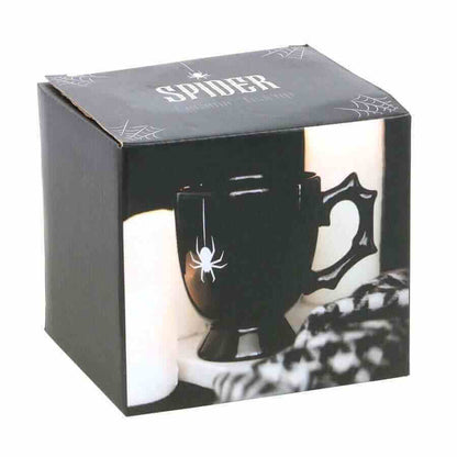 Black Spider Teacup Gothic Style Halloween with Spider Accent Mugs & Cups Spirit of equinox Quirky Turkey Gifts