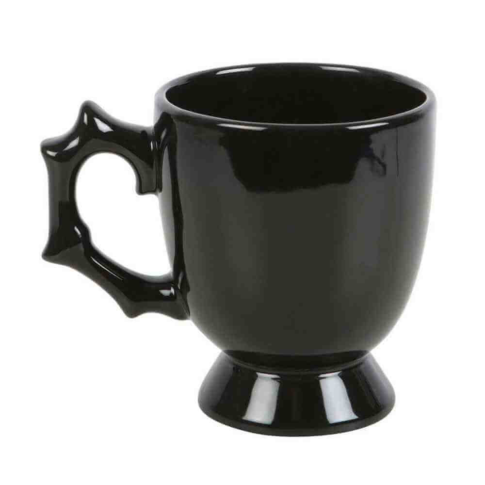 Black Spider Teacup Gothic Style Halloween with Spider Accent Mugs & Cups Spirit of equinox Quirky Turkey Gifts