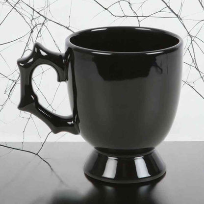 Black Spider Teacup Gothic Style Halloween with Spider Accent Mugs & Cups Spirit of equinox Quirky Turkey Gifts