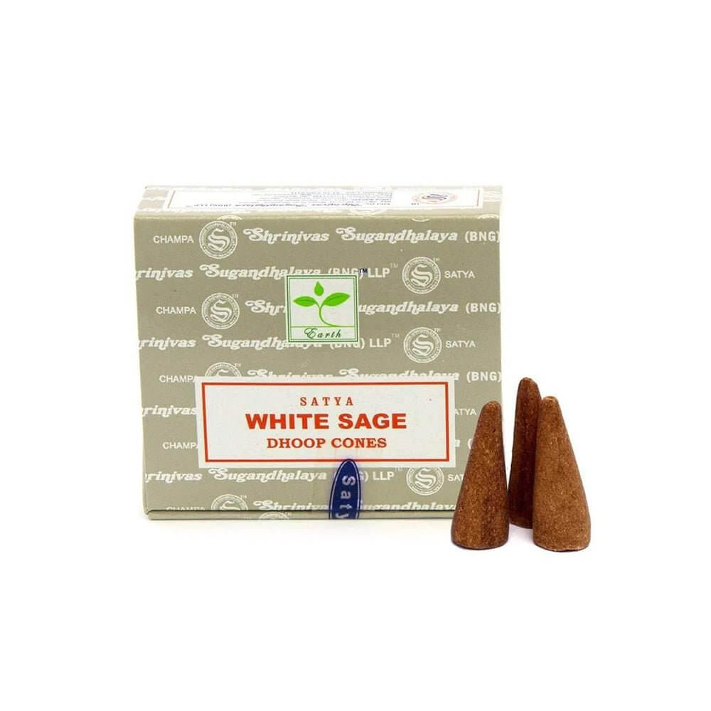 Box 12 Dhoop Incense Cones by Satya with Cone Holder Home Fragrance Satya Quirky Turkey Gifts