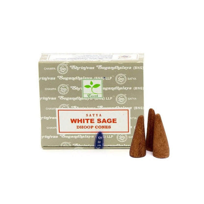 Box 12 Dhoop Incense Cones by Satya with Cone Holder Home Fragrance Satya Quirky Turkey Gifts