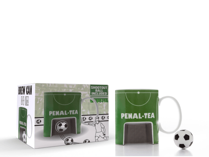 Penal-tea Football Mug with Mini Ball & Goal Net Mugs & Cups Boxer Gifts Quirky Turkey Gifts