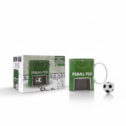 Penal-tea Football Mug with Mini Ball & Goal Net Mugs & Cups Boxer Gifts Quirky Turkey Gifts