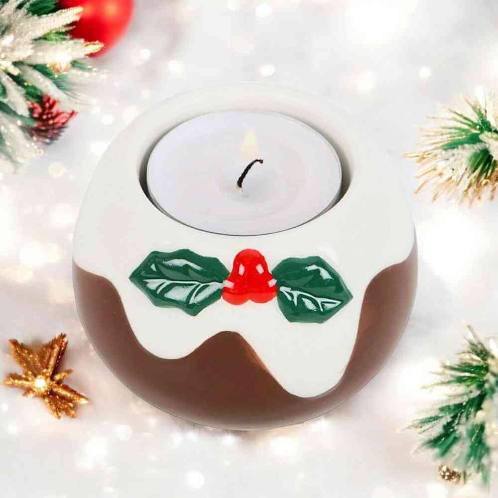 Christmas Pudding Tealight Candle Holder Home & Garden Jones Home & Gifts Quirky Turkey Gifts
