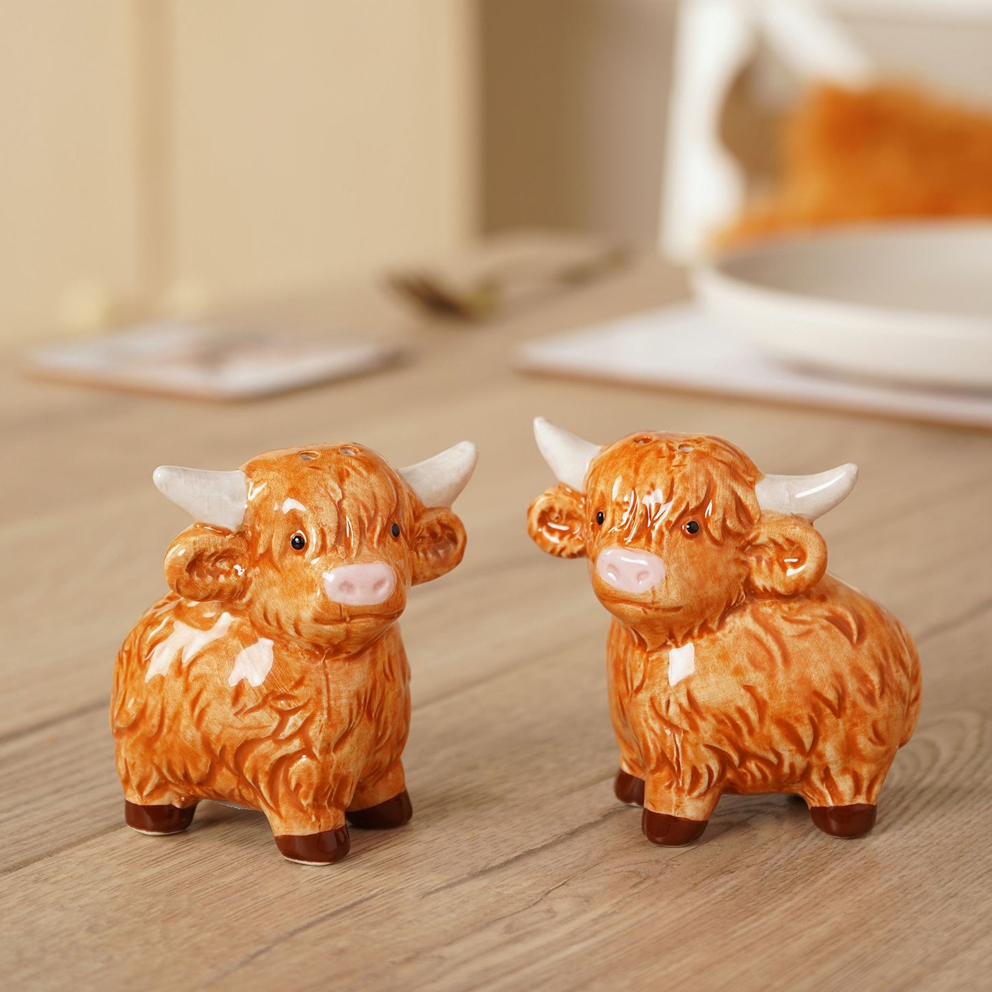 Country Living Highland Cow Salt & Pepper Shakers Salt n Pepper Shakers Country Living Quirky Turkey Gifts
